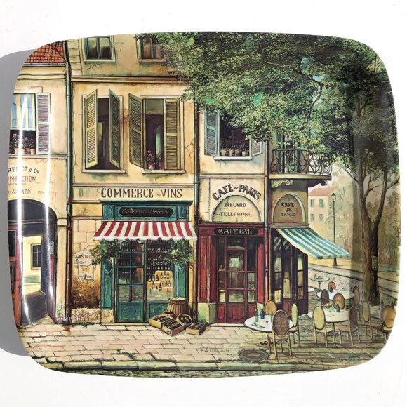 Pimpernel Parisian Scenes melamine small serving tray Paris Street Cafe Bistro - Picture 2 of 10